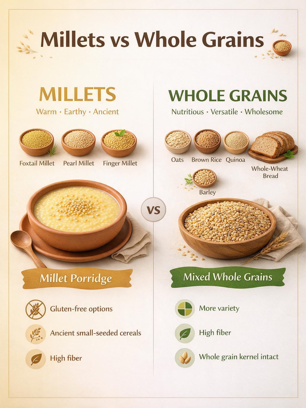 Millets vs Whole Grains: What’s the Difference and Which Is Better?
