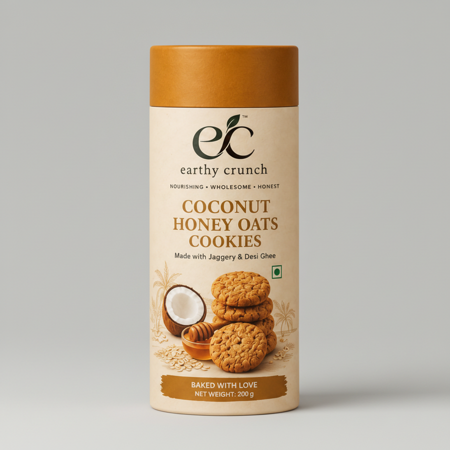 Earthy Crunch Coconut Honey Oats Cookies 200g